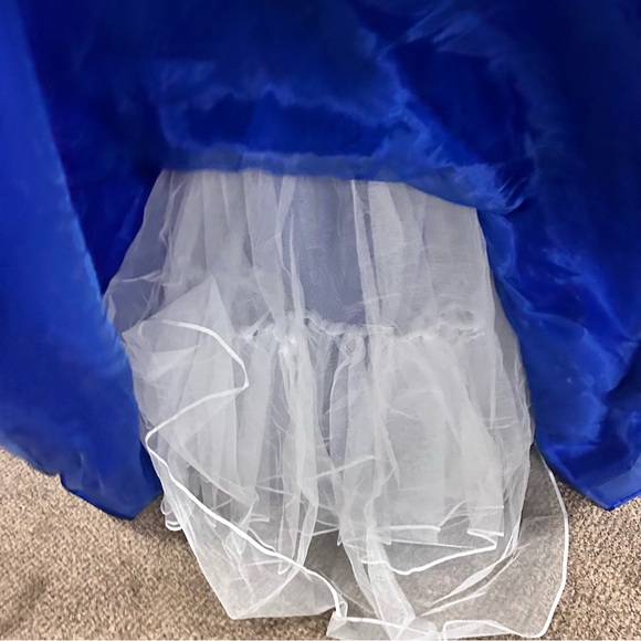 Royal blue strapless gown prom dress NWT size 2 - Picture 10 of 14